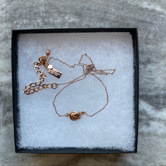 Kate Spade Sailor Knot mini pendant necklace in rose gold - Picture 5 of 10